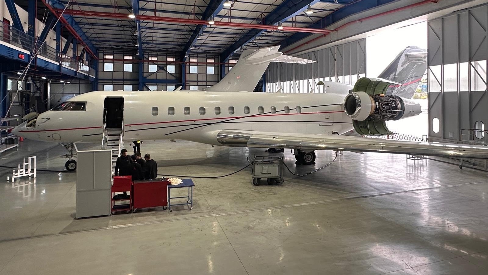 Falcon Aerospace maintenance team at work